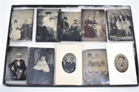 Collection of 10 Tinted Tintype Photographs
