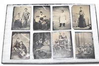 Collection of 8- Tinted Tintype Photographs