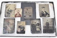 Collection of 8-Tinted Tintype Photographs