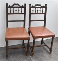 (2) Unique Cushioned Dining Chairs