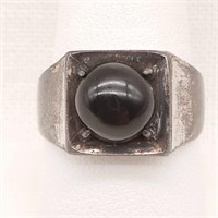 10K Gold Ring w/ Black Stone