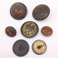 Antique Brass Buttons Military etc