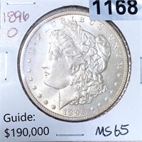 1896-O Morgan Silver Dollar GEM BU (rare)