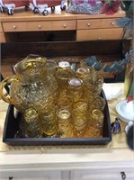 Vintage pitcher and glass ware set