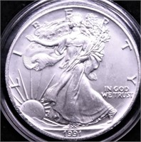 1991 SILVER EAGLE  GEM