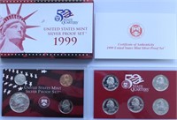 1999 SILVER PROOSF SET  RARE DATE