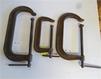 THREE LARGE C CLAMPS