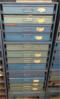 TWELVE DRAWER CABINET AND CONTENTS