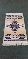 Aztec design rectangle area rug, 24 x 44