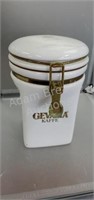 Gevalia Kaffe porcelain locking canister
