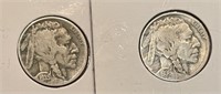 1935 & 1936 Buffalo Nickels