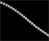 6.80 cts Diamond 14k White Gold Bracelet