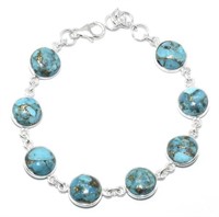 15.90 ct Turquoise Silver Bracelet