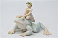 Cybis Bisque Porcelain Fairy & Frog Figurine-1977
