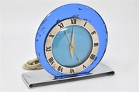 Art Deco Blue Glass Telechron Electric Clock
