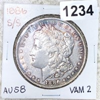 1886-S/S Morgan Silver Dollar CHOICE AU VAM-2