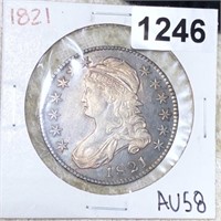 1821 Capped Bust Half Dollar CHOICE AU