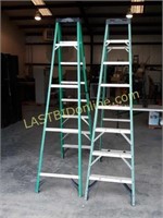 2 - 8 ft. Fiberglass Step Ladders