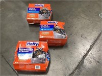 3 Boxes of Hefty 33 Gal. Trash Bags