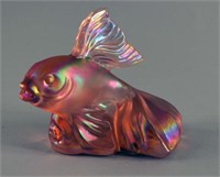 Fenton Pink Irridescent Fish Figurine