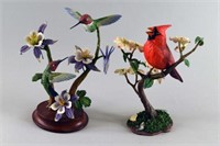 Two Danbury Mint Bird Figurines