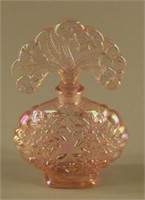 Fenton Pink Carnival Glass Perfume Bottle