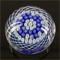 Parabella Blue And White 1985 Paperweight