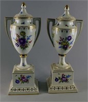 Royal Vienna Austria Double Handled Urns