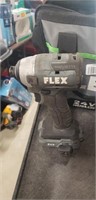 Used flex power drill 24 volt brushless with two