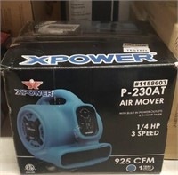 XPower air mover with built-in power outlets and