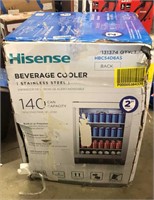 Hisene stainless steel beverage cooler.