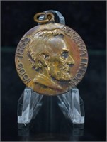 Illinois Watch Co. A. Lincoln Watch Fob Medallion