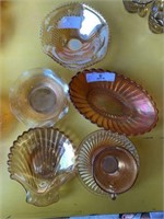 6 Pcs of Carnival Glass