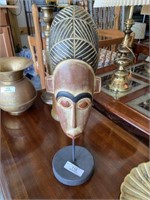 Wood Mask on Stand