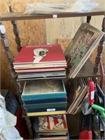 Wood Shelf & 33 1/3 Vinyl Records
