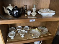 Two Shelves of China & Misc.