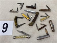 Lot of 12 pocket knives