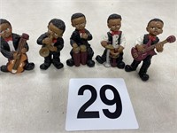 Set of 7 Black Americana jazz figures