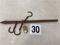 Antique balancing scale arm