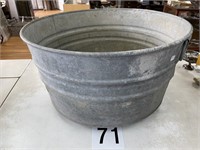 Large galvanized tub