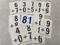 Lot of 11 vintage math flashcards
