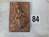 Hand-hammered metal decorative woman