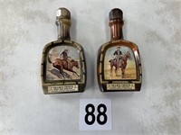 Pair of Jim Beam cowboy decanters