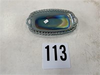 Small colored glass tray