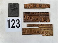 Lot of 4 vintage Sol-o-Lite metal printing plates