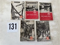 Lot of 5 vintage Boy Scout merit badge books