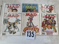 Lot of 6 vintage Mad magazines