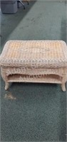 Forever wicker patio table, 18 in deep x 28 in