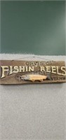 Orvis Co. Fishin' Reels Vermont barn wood sign 9