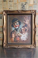 Chuck Oberstein Clown Cream for a Day Oil Painting